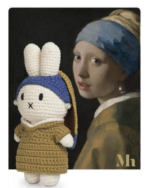 戴著珍珠耳環的 Miffy